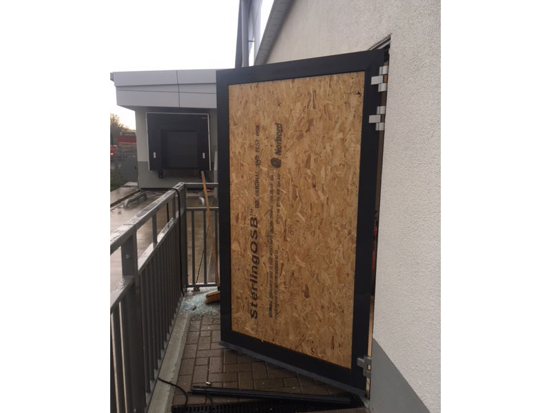 Sunderland project - alternative shot of steel security door