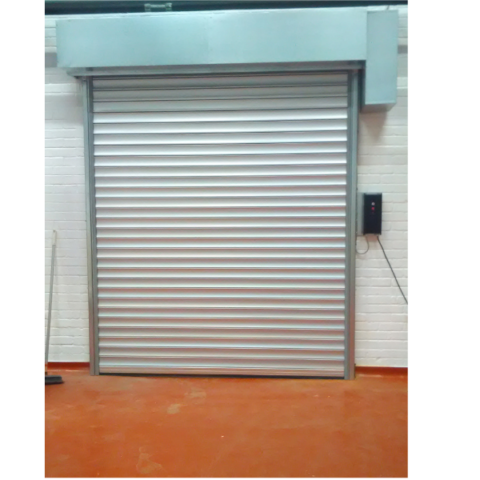 roller shutter with blue surround